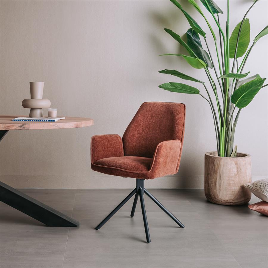 Tower Living Armstoel Amaro – Stof Nature – Draaibaar